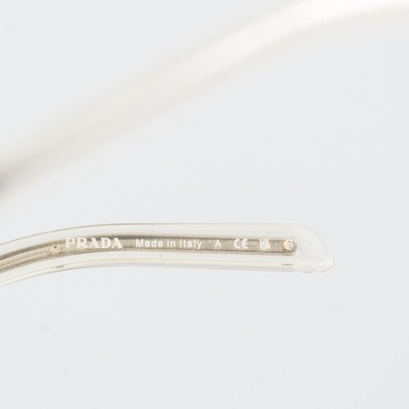 Prada Women Sunglasses Silver Brown Gradient Round PRB52S 1BC80K NEW AUTHENTIC - Picture 10 of 13